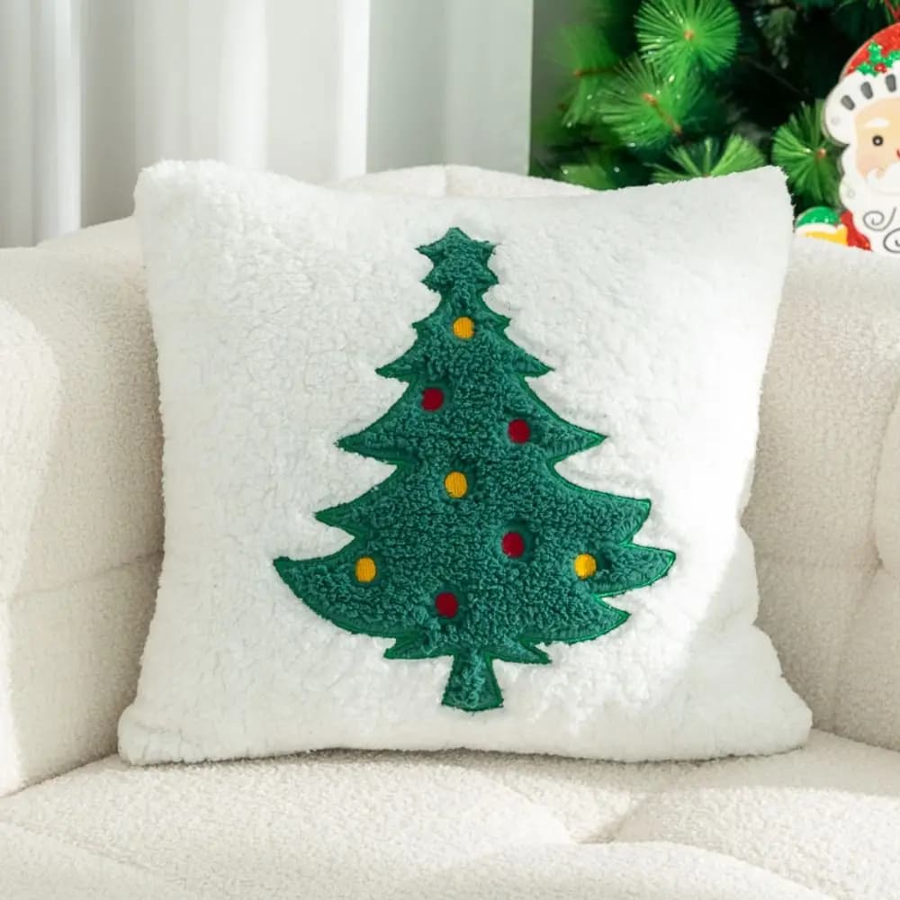 Decorazioni per la casa Federa natalizia quadrata 45 cm Federa per cuscino Babbo Natale Pupazzo di neve Federa per divano/letto