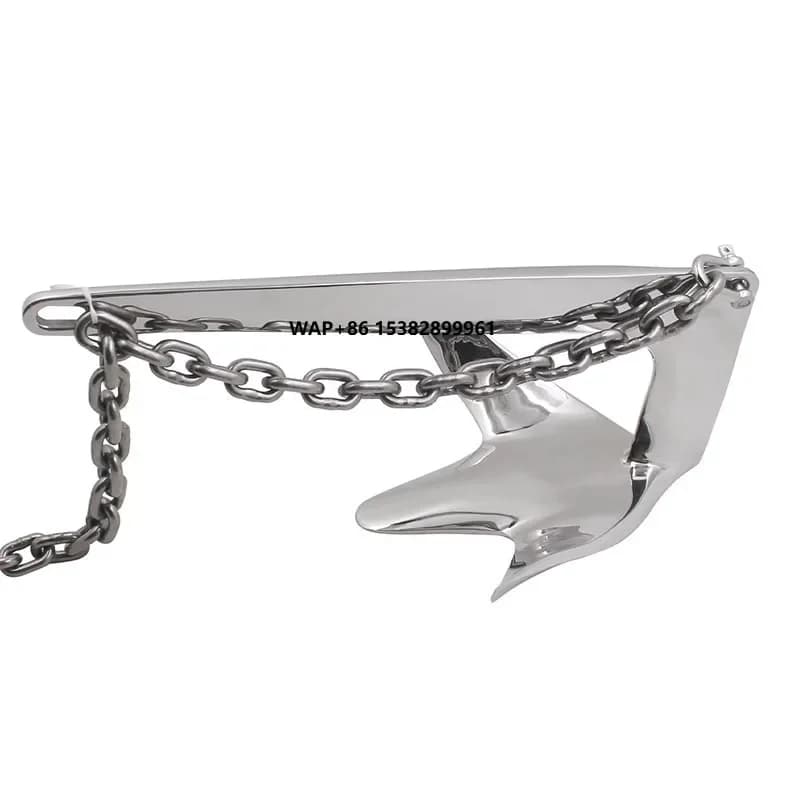 Ancora Bruce in Acciaio Inox 316 di Grado Marino, Fusione di Precisione Premium, per Ormeggio Barche, Yacht, Barche a Vela, Navi, 80Kg