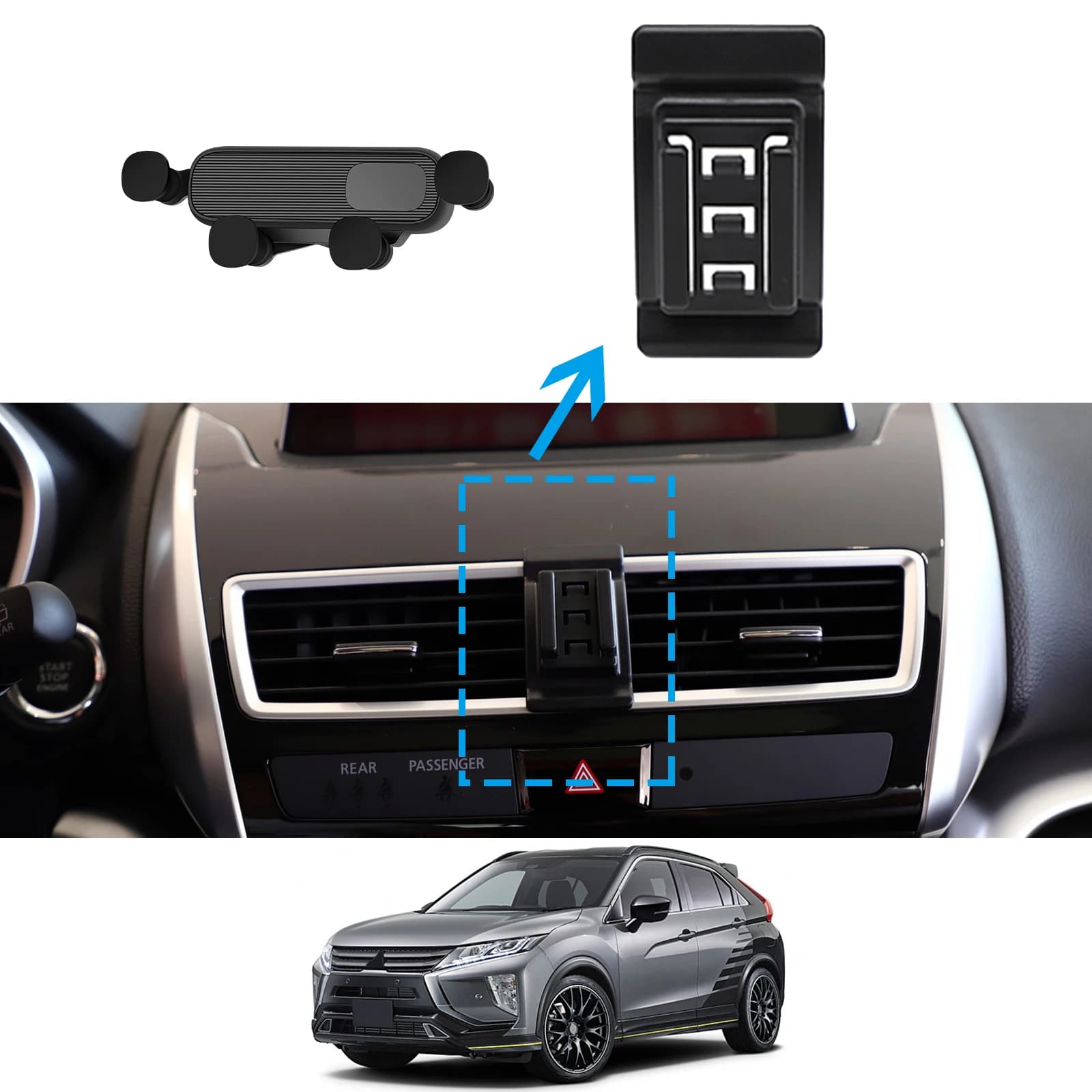 Supporto Del Telefono Per Auto per Mitsubishi Eclipse Cross 2018 2019 2020 2021 2022 2023 2024 GPS Staffa di Navigazione Del Basamento Accessori Auto