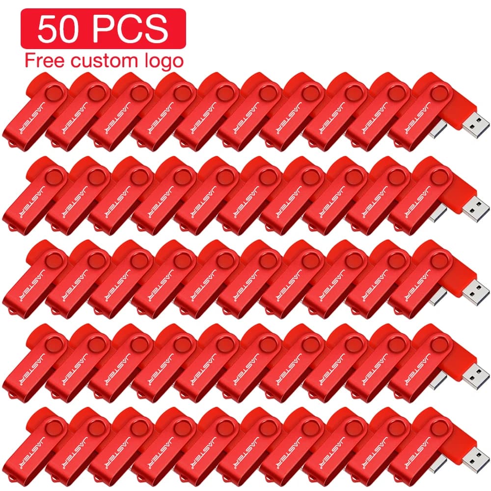 Chiavetta USB 3.0 da 128GB, 50 Pezzi, Logo Personalizzabile Gratuito, Penna USB da 64GB Rossa Blu Verde, Pendrive da 32GB Viola, Memoria USB in Metallo