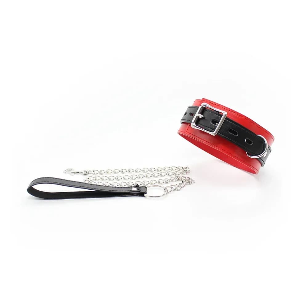Imbracatura Anello per cani per donne Collana per flirt Giocattoli sessuali BDSM Anello sexy Collare Catena per bondage Schiavo di ritenuta Gioco per adulti Anello per il collo