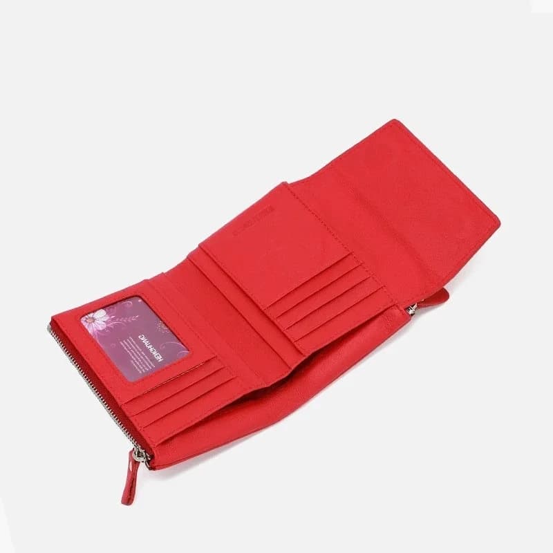 Nuovo Portafoglio in Vera Pelle di Vacchetta 2026 con Chiusura Magnetica, Porta Carte RFID da Donna, Pochette Corta con Scatola