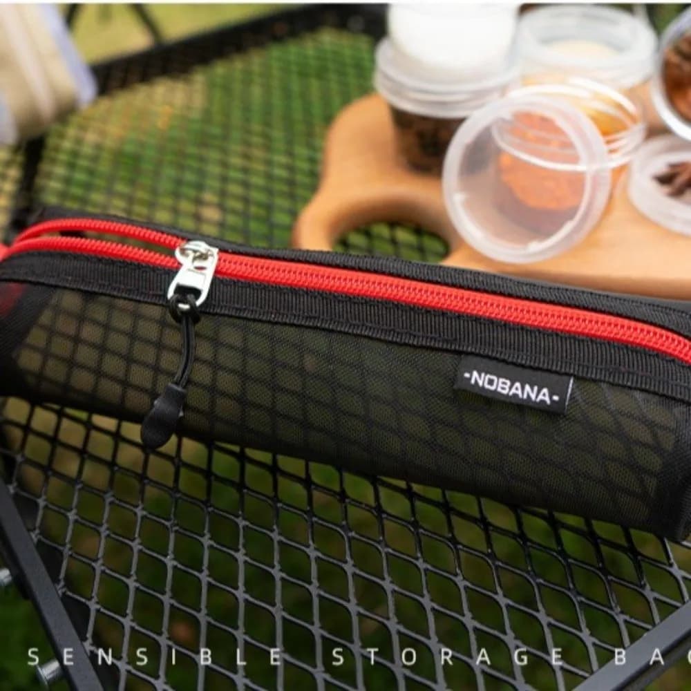 1 Set Portable Camping Spice Kit 5 Bottles Clear Bottles Seasoning Bottles Compact Size Container Bag Spice Holder Kitchen Use