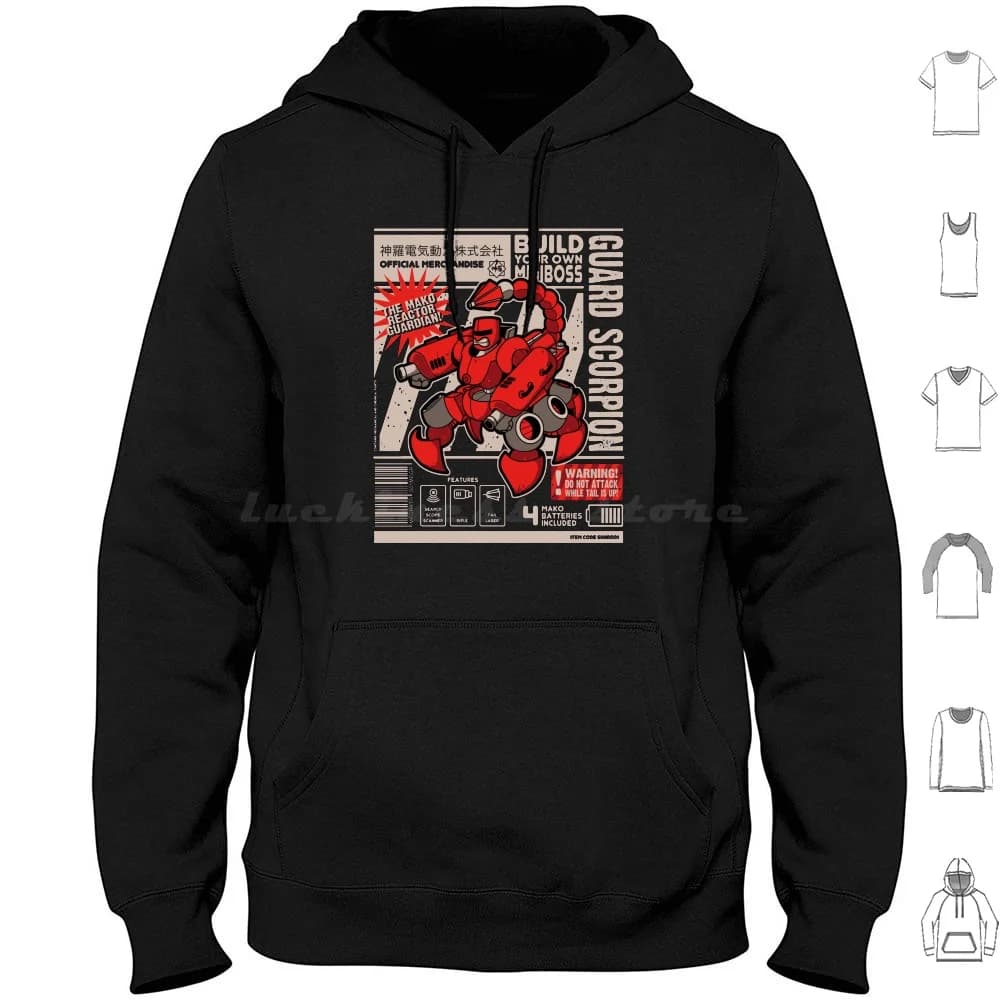 Costruisci la tua guardia Scorpion Felpe con cappuccio Manica lunga Ff7 Final Fantasy 7 Guard Scorpion Cultura pop Videogiochi Giochi Gamer
