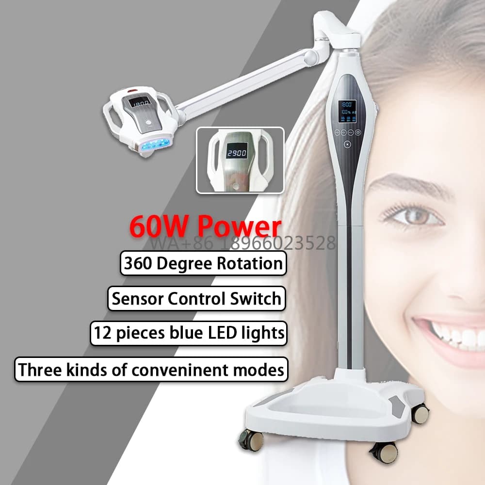 Nuova Lampada Professionale per Sbiancamento Dentale a LED Blu 2023/60W/Macchina Flessibile per Sbiancamento Dentale