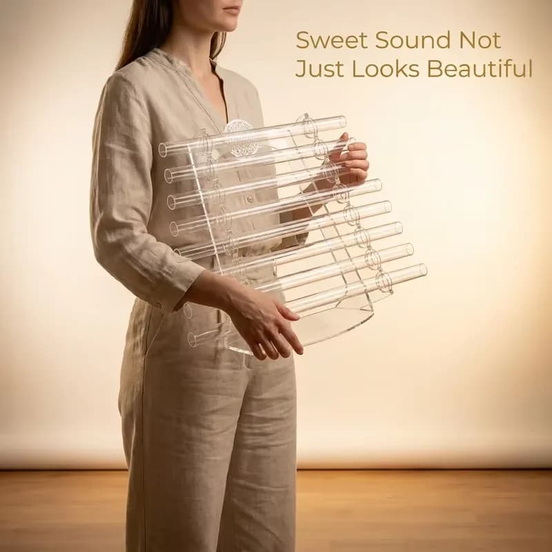 Natural Quartz Crystal Singing Bowl 432Hz Chakra Healing Sound Therapy Instrument with Stand for Meditation and Yoga Practice