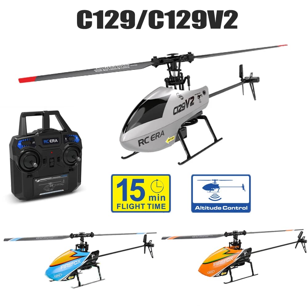 RC ERA C129/C129V2 RTF RC Elicottero 2.4GHz Giroscopio a 6 assi Un clic 3D Flip Aereo telecomandato Giocattoli per hobby