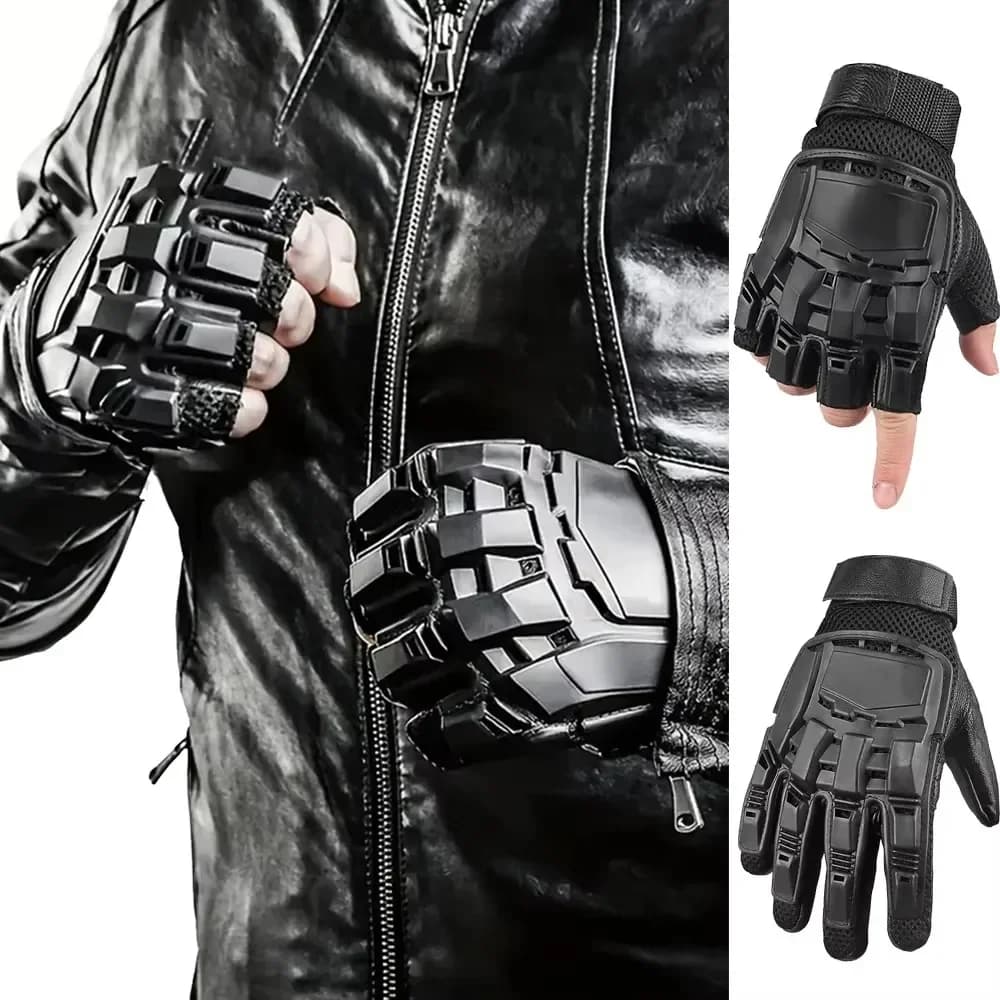 Guanti tattici da esterno traspiranti con guscio rigido Guanti da ciclismo per motociclismo con dita intere/mezze dita