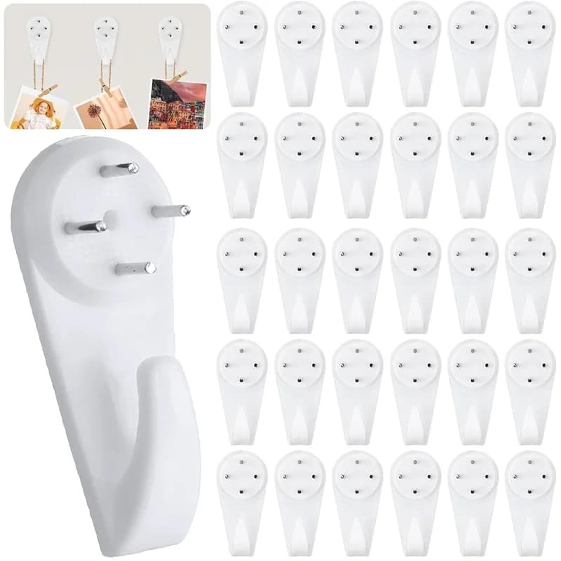 Non-Trace Wall Picture Hooks Invisible Mirror Clock Hanging Hanger Photo Frames Fixing Nail Screws for Concrete Hard Drywall