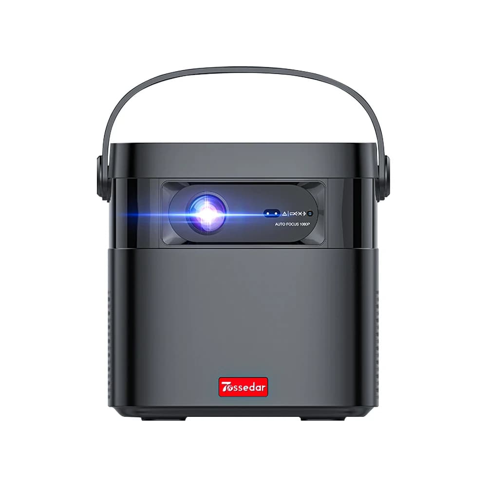 TSD-M2 Mini proiettore LED 4K 250 ANSI Lumen portatile tascabile per iPhone Android Batteria incorporata Ideale per l'insegnamento