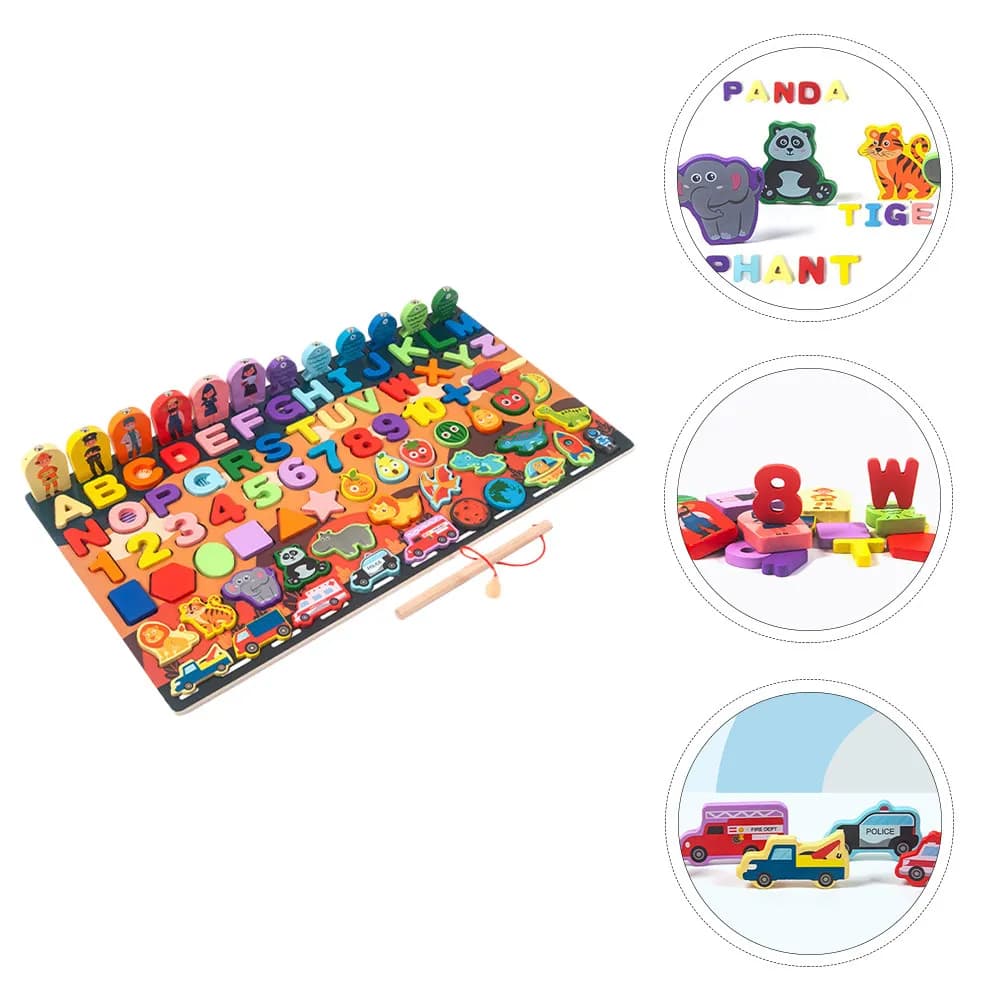 1 set di puzzle in legno colorato per la prima educazione, sviluppo creativo dell'intelligenza, blocco educativo, giocattolo per l'apprendimento dei bambini
