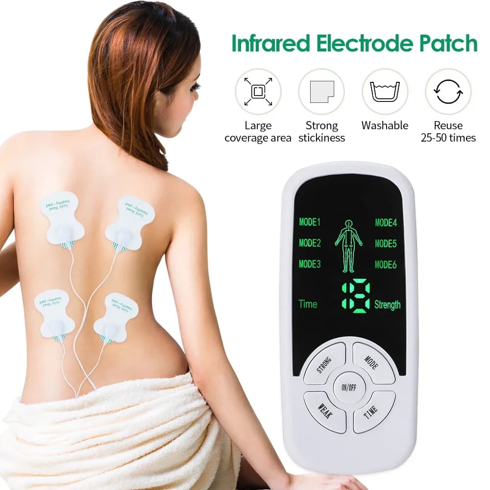 Electric Impulse Muscle Stimulator EMS Rear Neck Body Massage Decine Agopuntura Meridiano Physiotherapy Digital Massage with Bearings