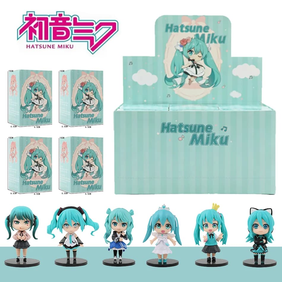 Nuovo Set di 6 Pezzi Anime Figure Mini di Miku, Ornamenti Kawaii Hatsune, Decorazione da Tavolo per Casa, Giocattolo per Adulti e Bambini
