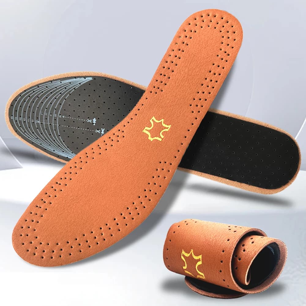 Solette deodorizzazione in pelle per scarpe morbide e traspiranti uomo donna scarpe da lavoro ammortizzanti Sneakers soletta con inserto