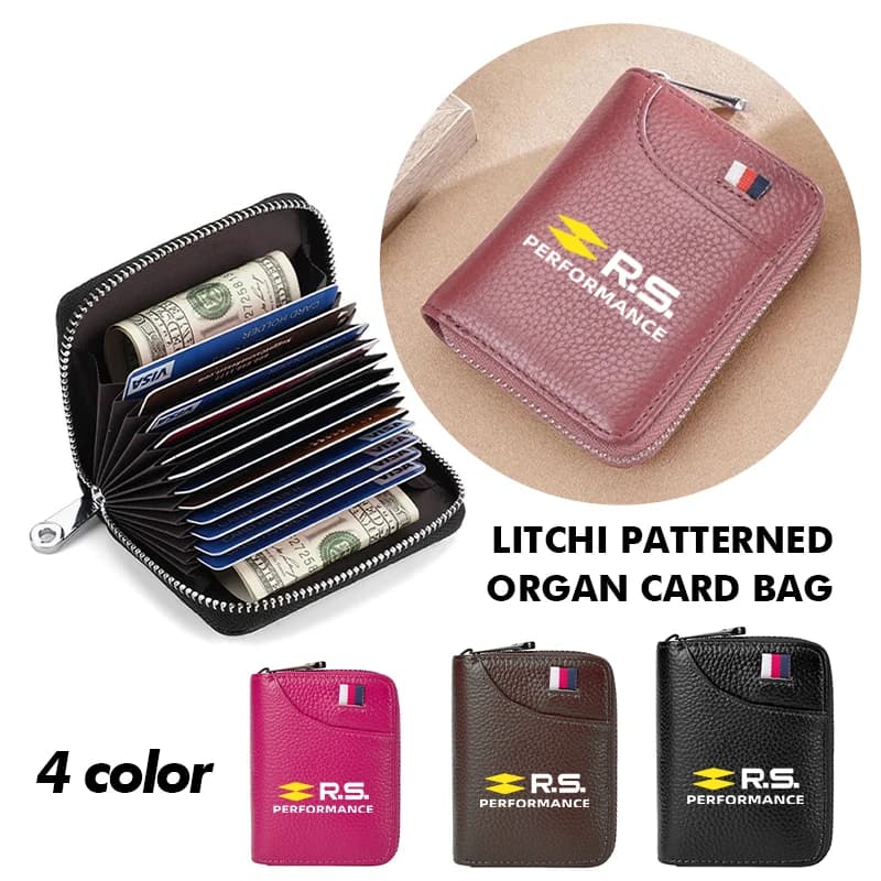 Casual Wallet Litchi Grain Credit Card Holder Purse Coin Bag For Renault RS Kadjar Captur Clio Megane 2 3 4 RS Koleos Logan