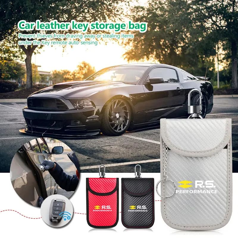 For Renault Car Keys Bag Key Credit Card Bags Organizer For Prevent Theft Arkana Captur Twingo Talisman RS Line Logan Duster