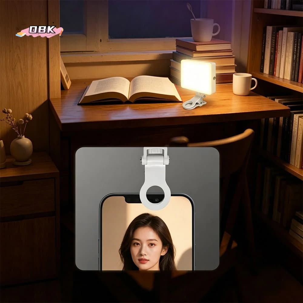 Clip Design Magnetic LED Fill Light Portable 180° Ring Light RGB Dimmable Beauty Lamp Outdoor Photography