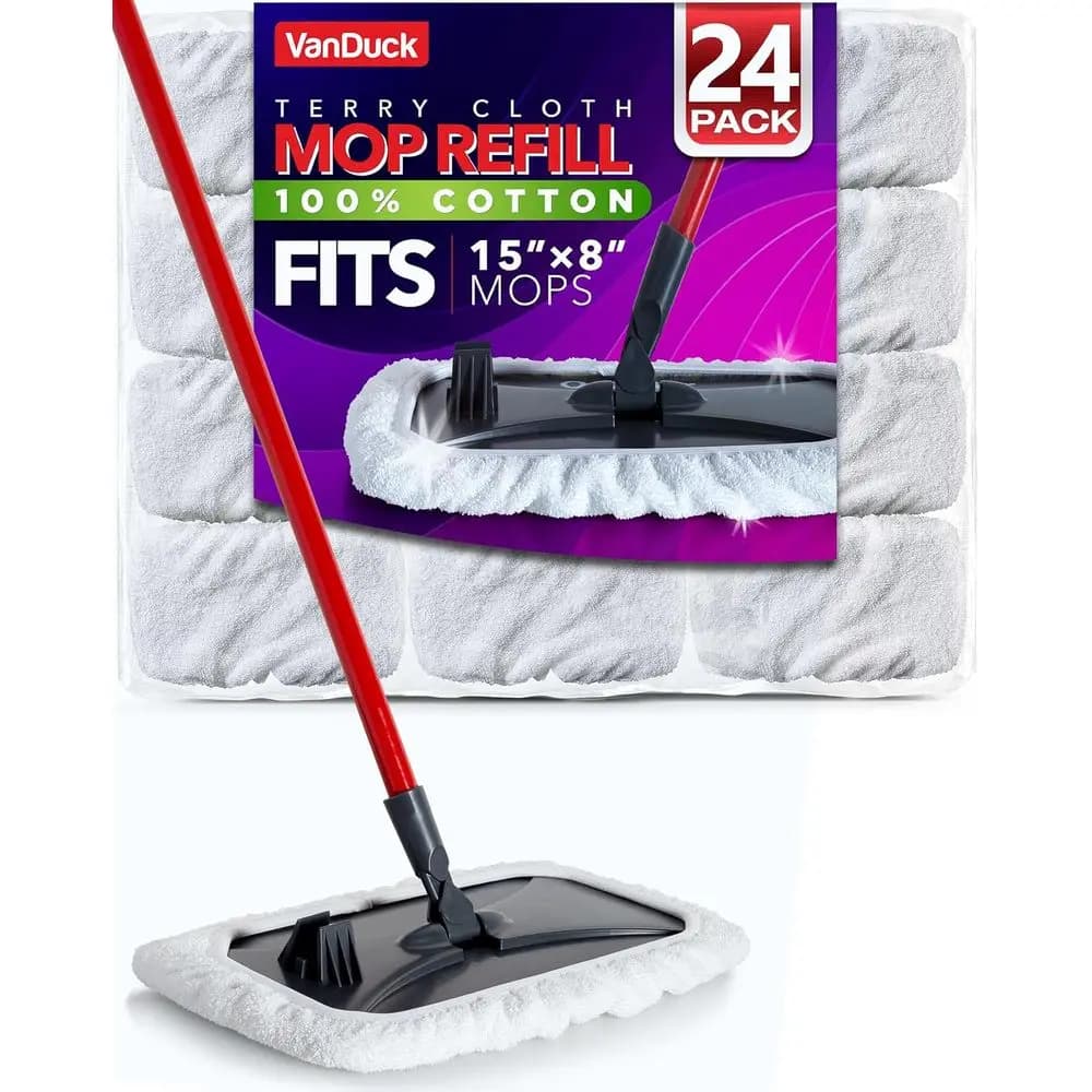 100% cotton cleaning panels, 15x8 inch, 24 pack