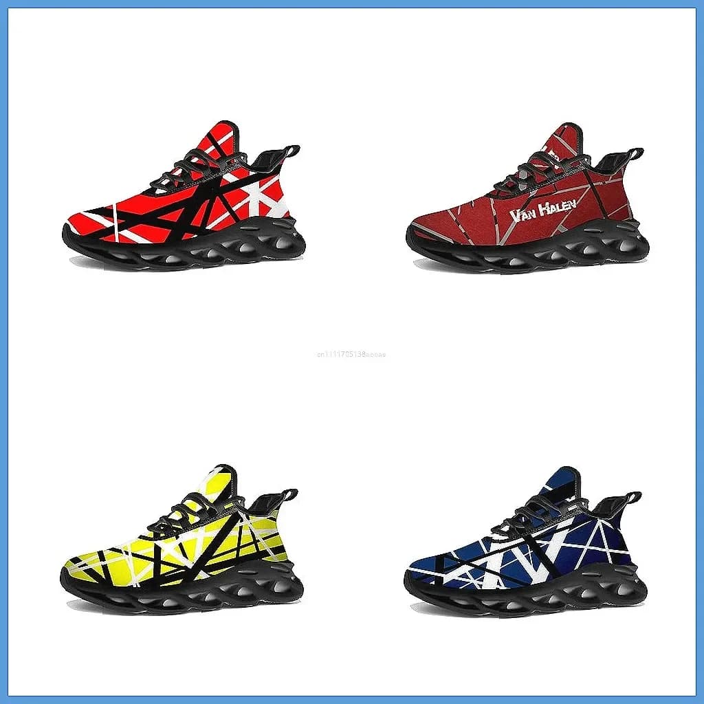 Sneakers personalizzate Van Halen 5150 Stripe - Scarpe da corsa in mesh per uomo e donna, calzature sportive primavera autunno