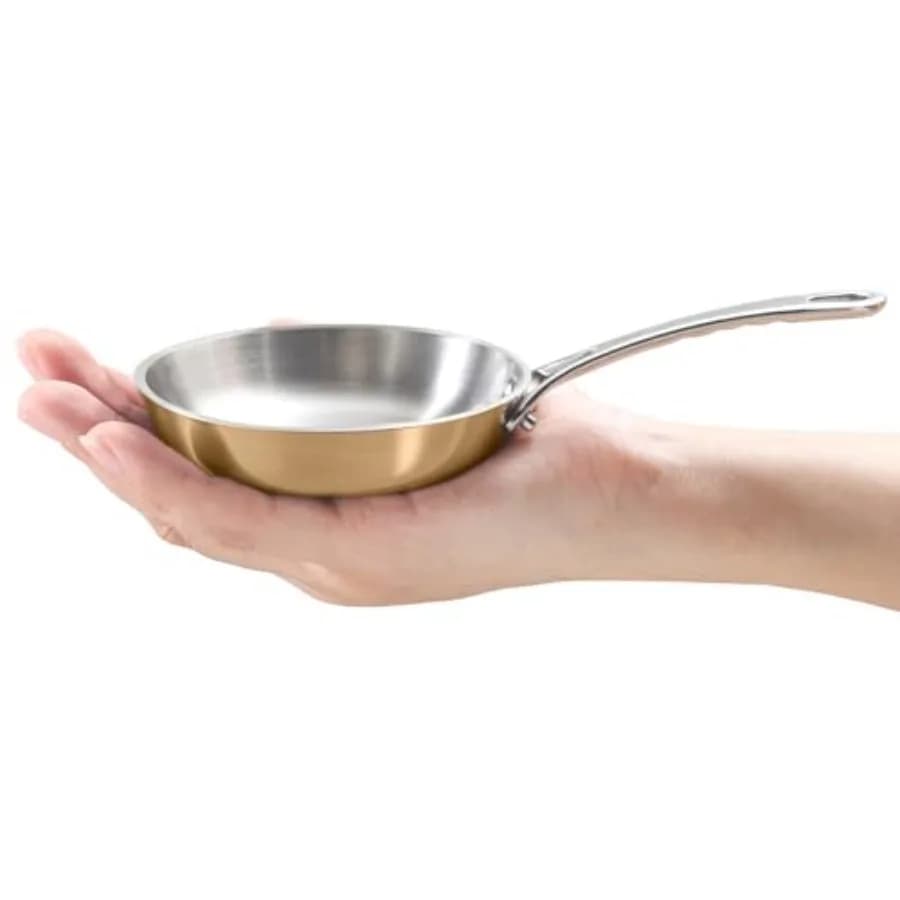 Mini pentola da 0,12 litri in acciaio inox 18/10, piccola pentola per scaldare il burro con manico, padella a 3 strati in acciaio inox per cucina domestica