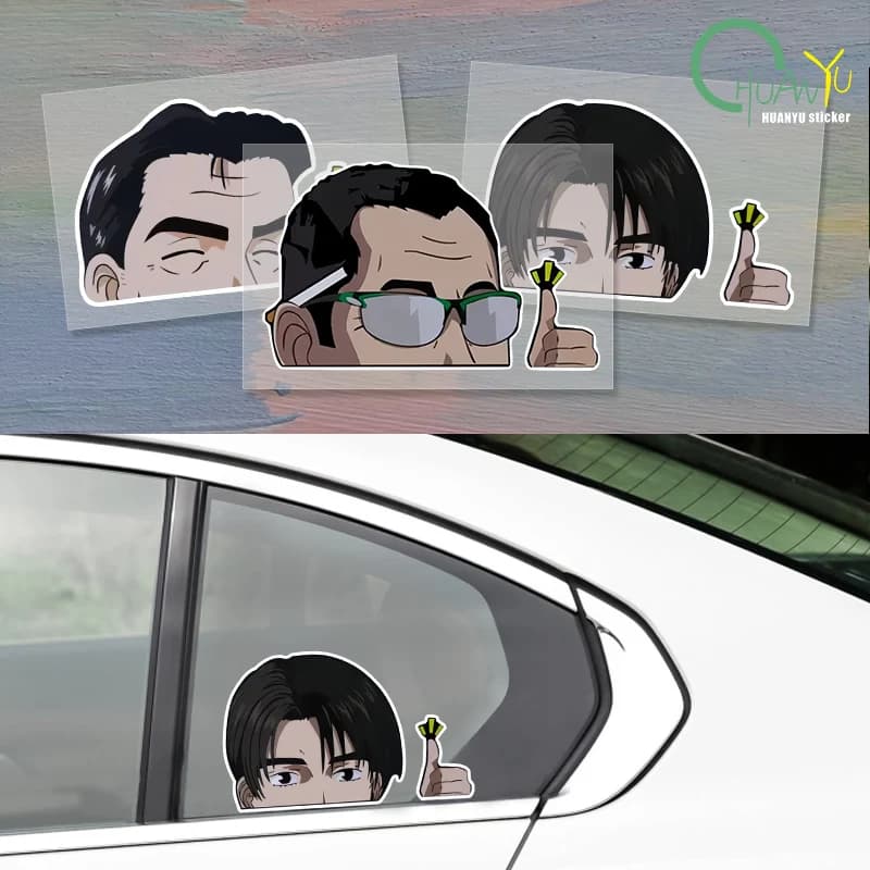 Adesivo in vinile per auto per Fujiwara Tofu Store Topo Wentai Peeker Eyes Decal Iniziale D Drift Tape