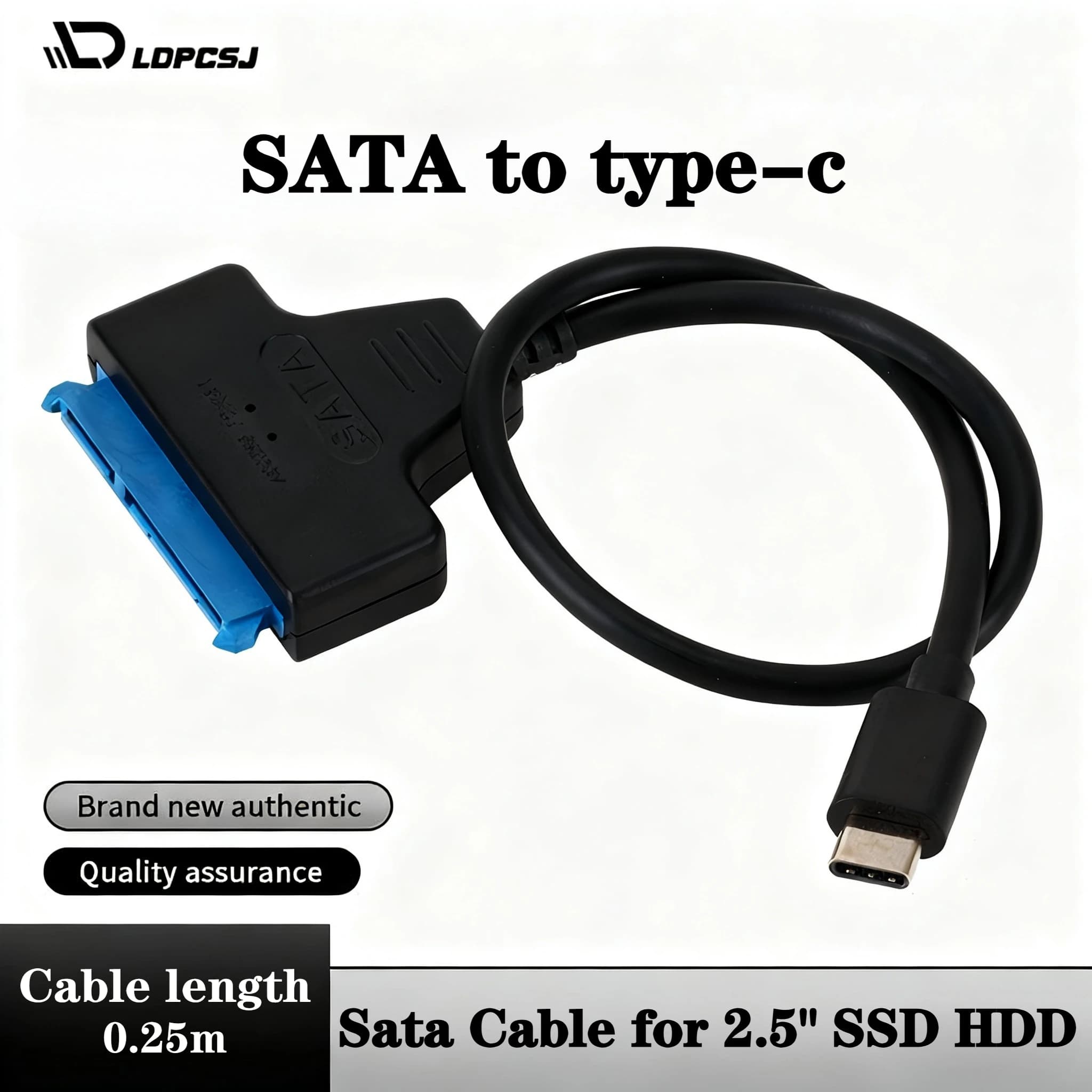 Cavo SATA a USB 3.0/2.0 Adattatore per disco rigido SSD HDD esterno da 6 Gbps da 2,5 pollici Cavo SATA III a 22 pin per connessione da USB a SATA