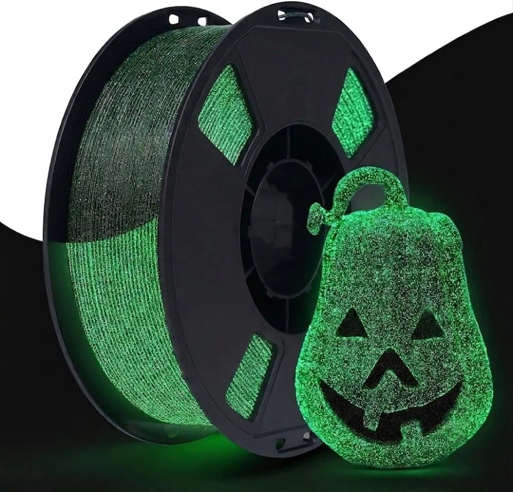 3D Printer Glow-in-the-Dark Filament, Glow-in-the-Dark PLA 250g Spool 3D Printing Material, Dimensional Accuracy +/- 0.03 mm