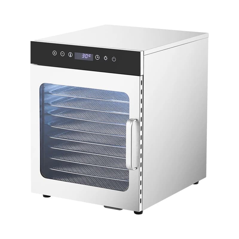 Macchina per frutta secca con touch screen da 10 vassoi per disidratatore alimentare ad alta efficienza