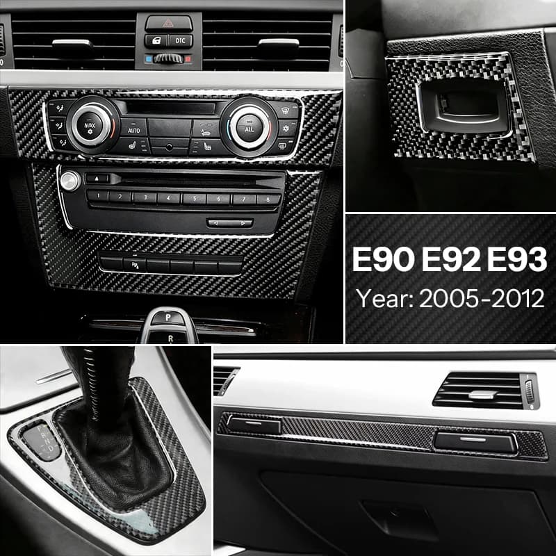 For BMW Series 3 E90 E92 E93 Air Conditioning CD Panel Decorative Cover Trim Accessories Interior Car Sticker Car Styling Strip
