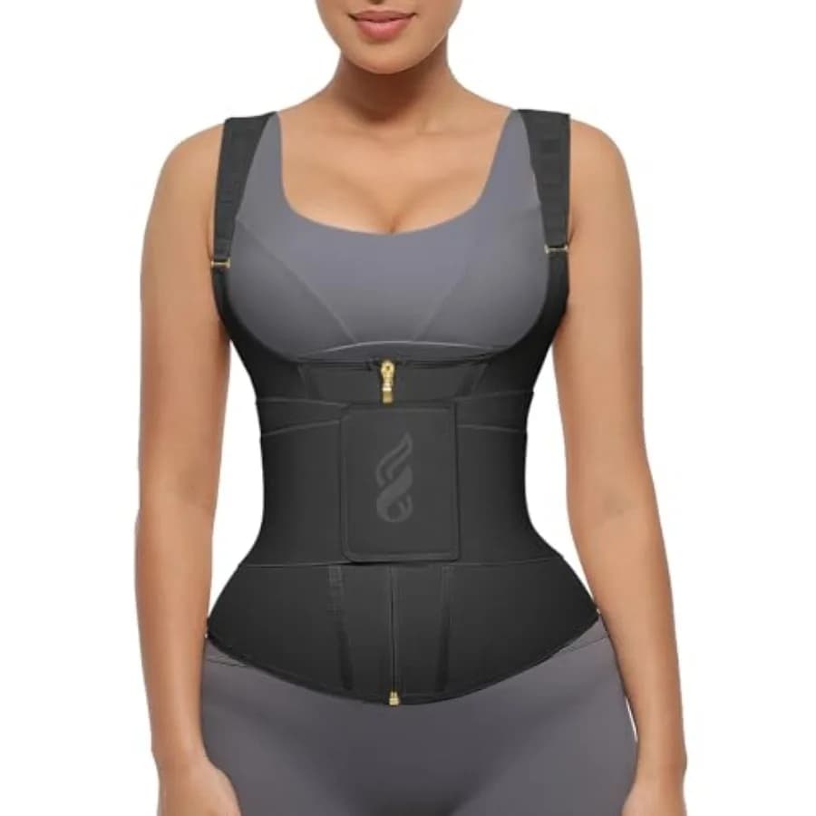 Cintura Modellante per Donna FeelinGirl, Controllo Pancia, Gilet Modellante per Allenamento con Spalline Regolabili