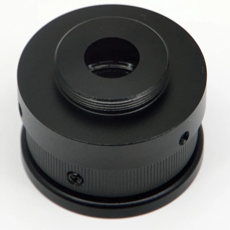 FYSCOPE Adattatore 0.5X Obiettivo con attacco C Messa a fuoco Installazione fotocamera regolabile per microscopio stereo trinoculare con zoom 8X-50X 8050