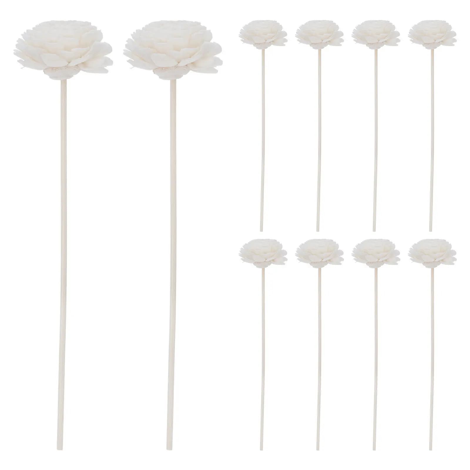 10 Pezzi Bastoncini Diffusori di Fiori Artificiali per Bottiglie di Oli Essenziali, Decorazione per Casa, Ufficio e Auto, Bastoncini per Diffusore di Fragranze