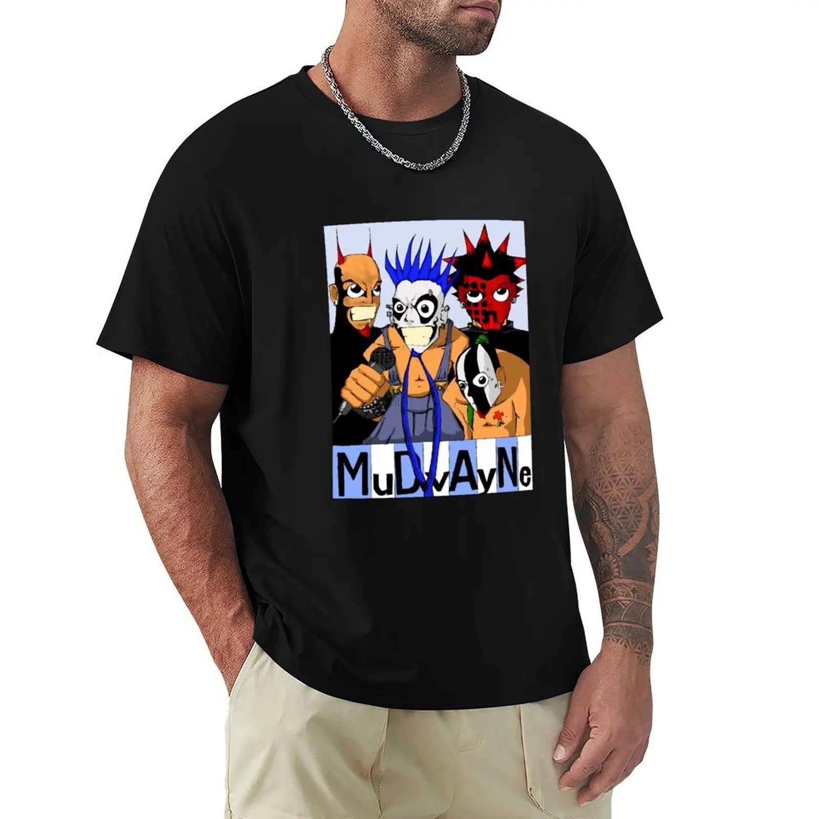 mudvayne band rock mudvayne T-shirt Mudvayne T-shirt girocollo di grandi dimensioni