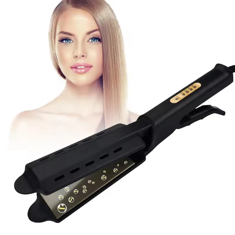 Hair Plate with Steam Function Professional Hair Plate Iron Plate with Electric LCD Back Hot Sale