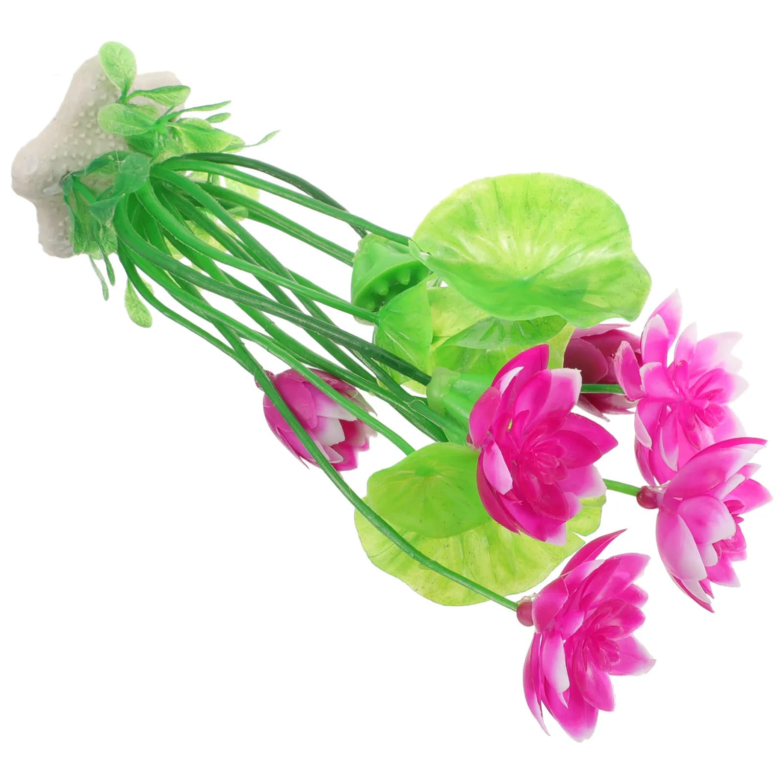 Lotus Flower Shape Aquarium Decoration, Artificial Plants for Aquarium, Lotus Simulated Design, Lightweight, Does Not Fade, Exquisite Processing