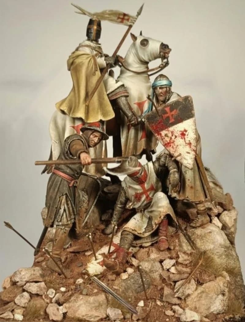 1/24 Bilancia 75 millimetri DieCast Figura Della Resina Modello Kit Antichi Crociate Campagne Hobby Giocattoli In Miniatura Smontato Non Verniciato FAI DA TE Diorama