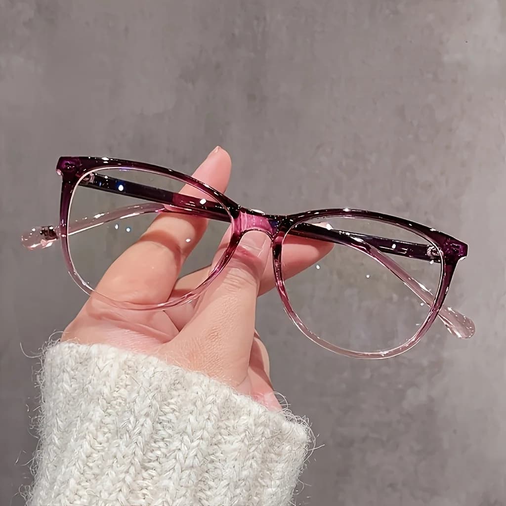 Occhiali da donna con montatura rotonda - Cerniere in metallo a montatura completa per uso quotidiano, pendolarismo, fotografia di moda, regalo perfetto