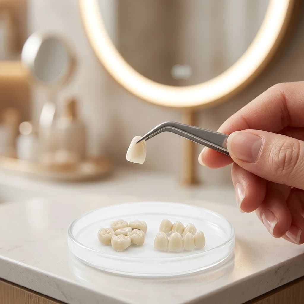 Corona Dentale Provvisoria in Resina Stabile per Denti Anteriori e Molari, Materiale per Sbiancamento e Cura Orale C854