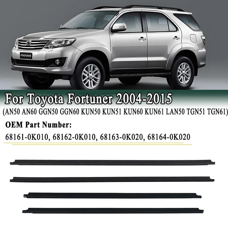 Finestra Guarnizione Porta Stampaggio Trim Cinture di Tenuta Per Toyota Fortuner 2004-2015 GGN50 GGN60 KUN50 KUN51 KUN60 KUN61 LAN50 TGN51