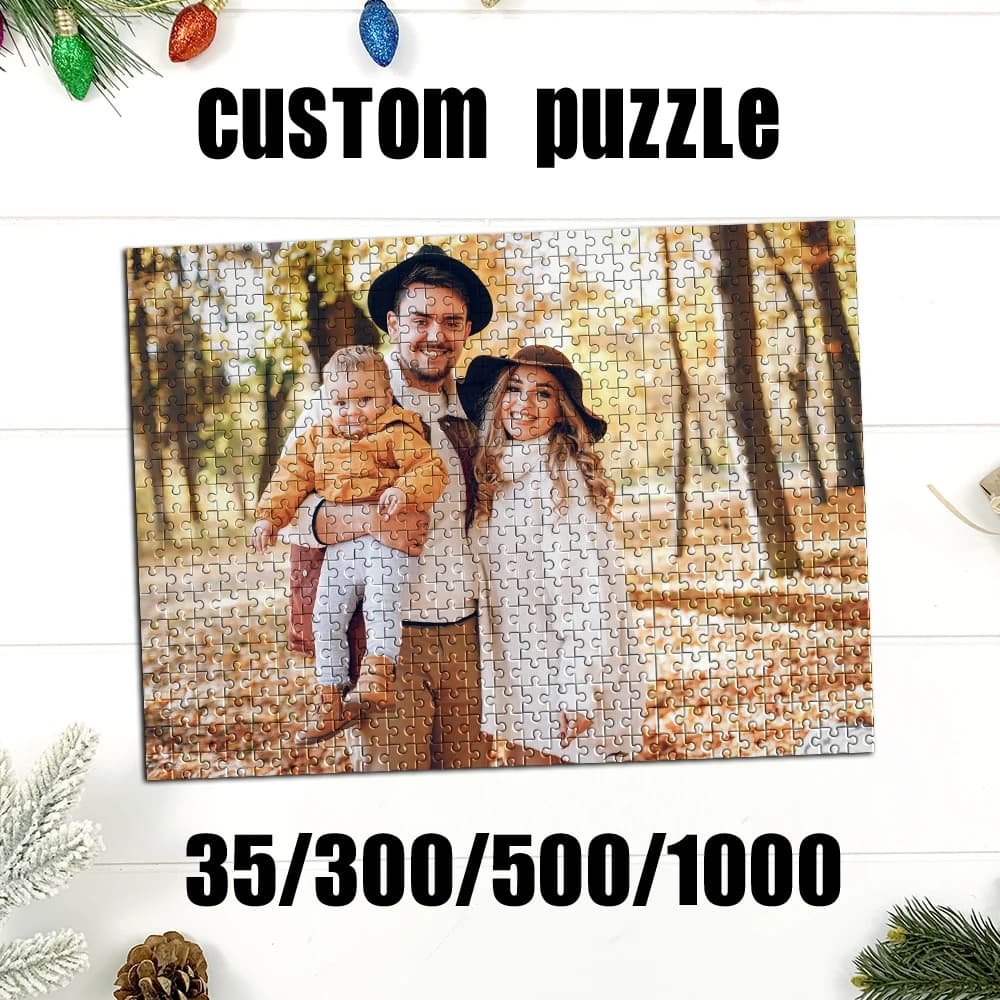 Puzzle personalizzato con foto da 35/300/500/1000 pezzi, ritratto personalizzabile, giocattolo fai da te per bambini, regalo ideale per anniversari e feste