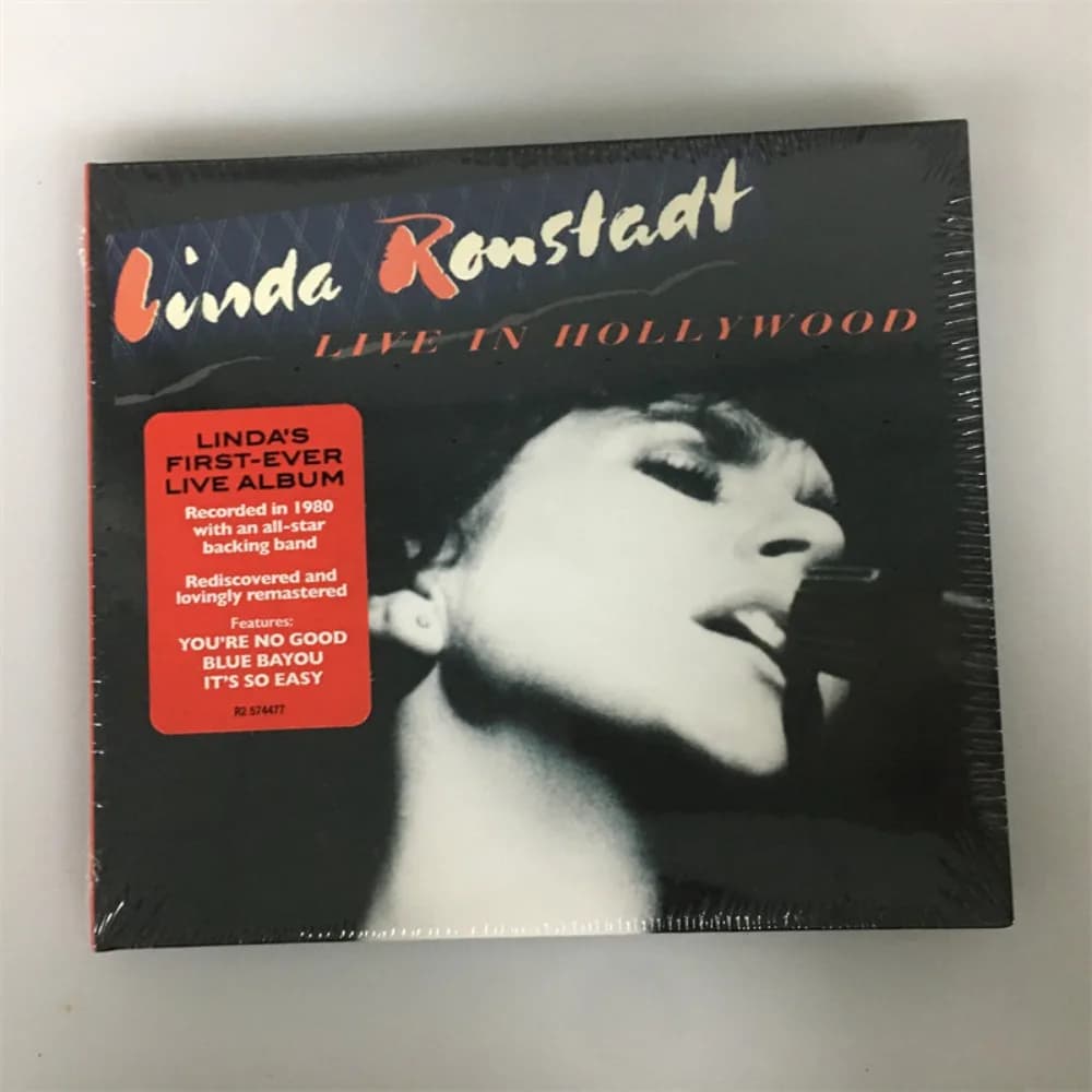 CD 'Live In Hollywood' Linda Ronstadt Pop Rock Music Disc for Collectors Physical Audio Album Gift for Music Fans Live Recording