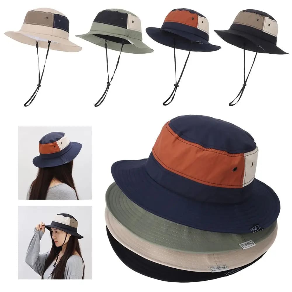 Large Anti-UV Bucket Hat Quick-dry Sun Protection Panama Hat Breathable Wide Brim Fisherman hat Camping