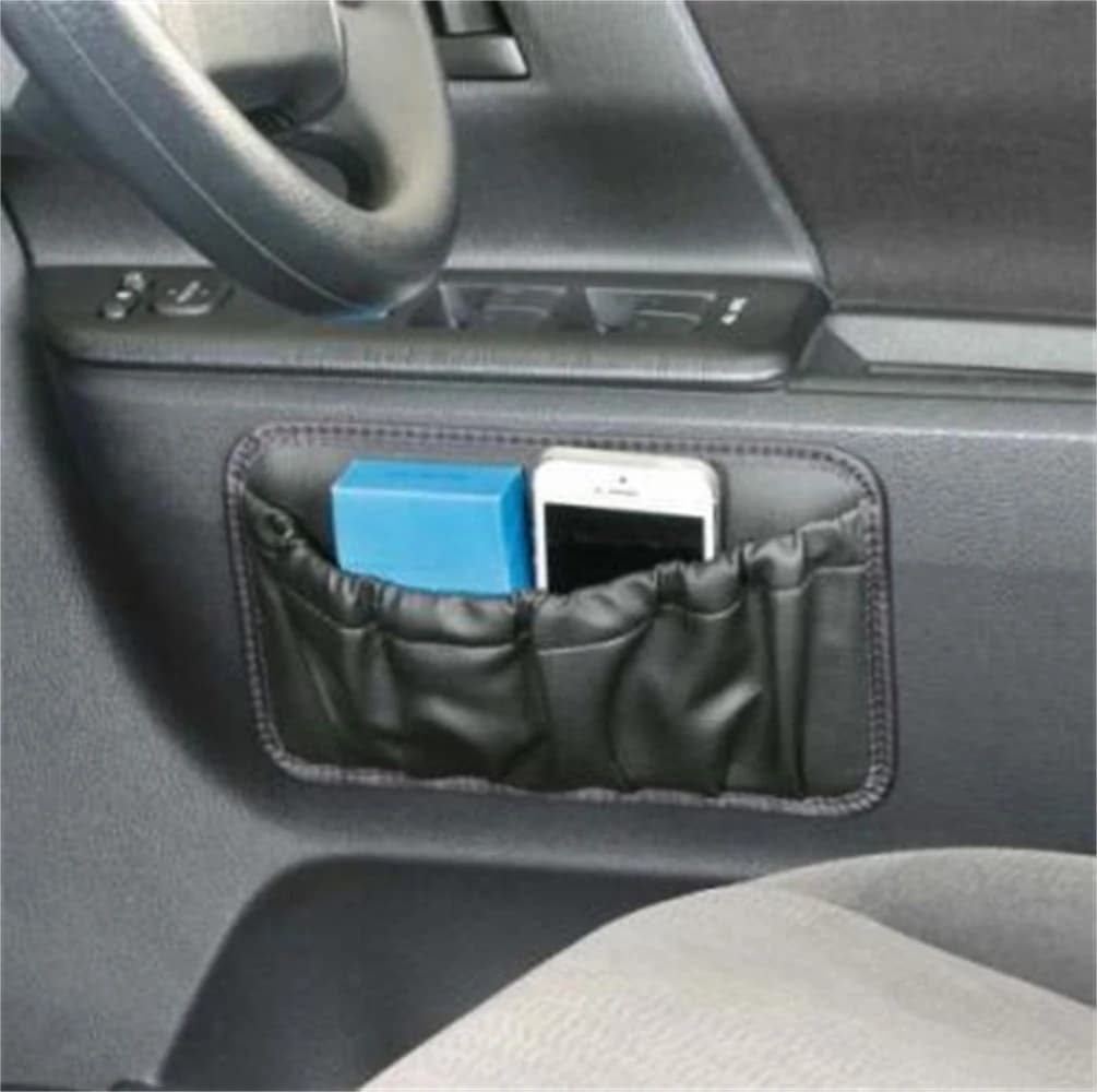 Nuova borsa portaoggetti in stile pelle Porta cellulare Tasca per accessori per auto