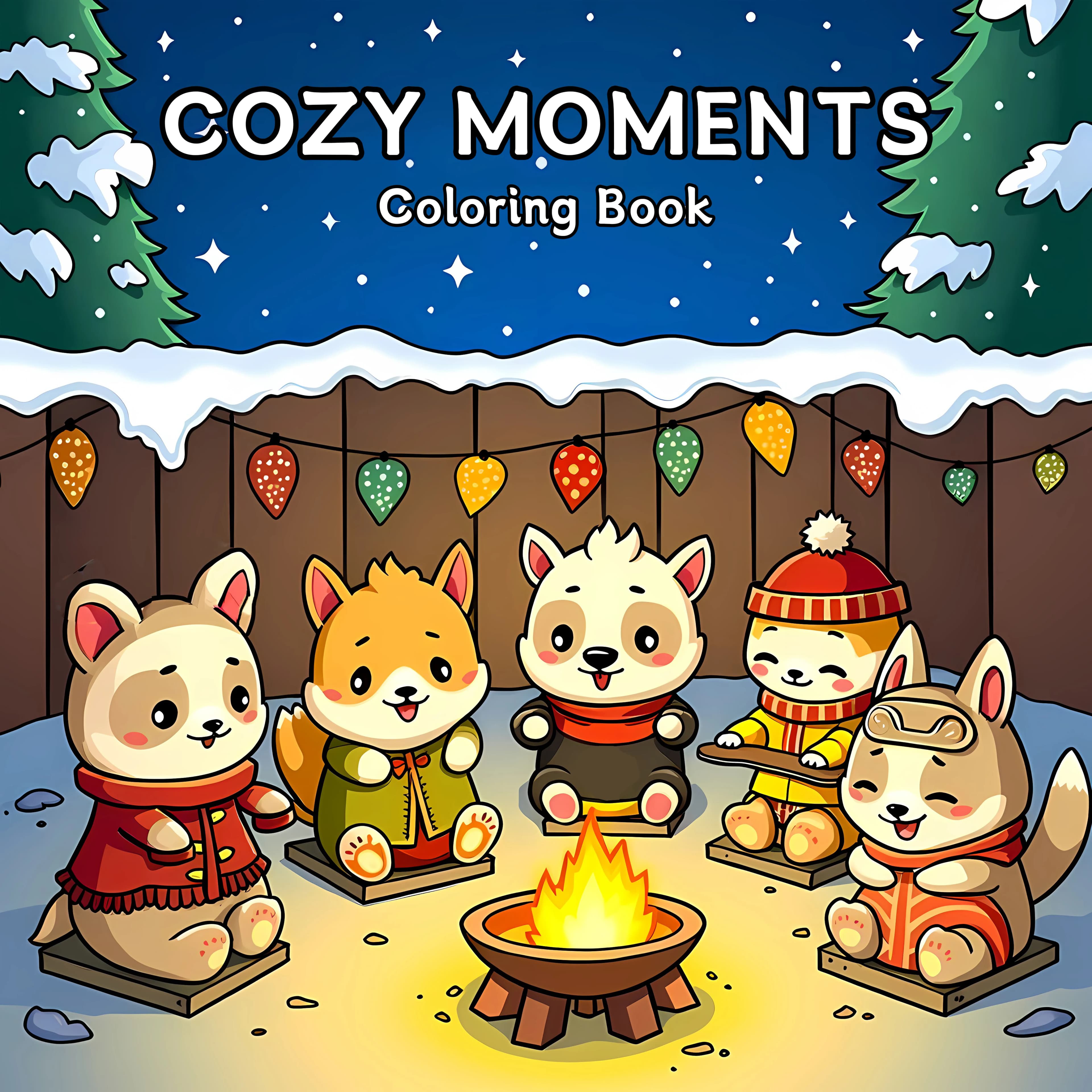 COZY MOMENTS Bold-easy Patterns Coloring Book for Adults Cute Drawing Book Perfect Gift for Party and Birthday