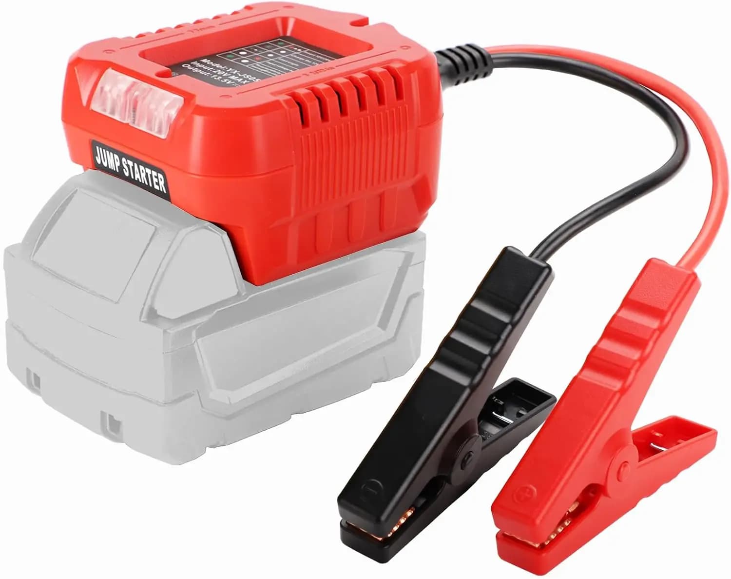 Avviatore di emergenza per batterie da 18 V - Kit cavo di ponticello portatile da 11 AWG 1,2 piedi, avviamento di emergenza per auto (batteria non inclusa)