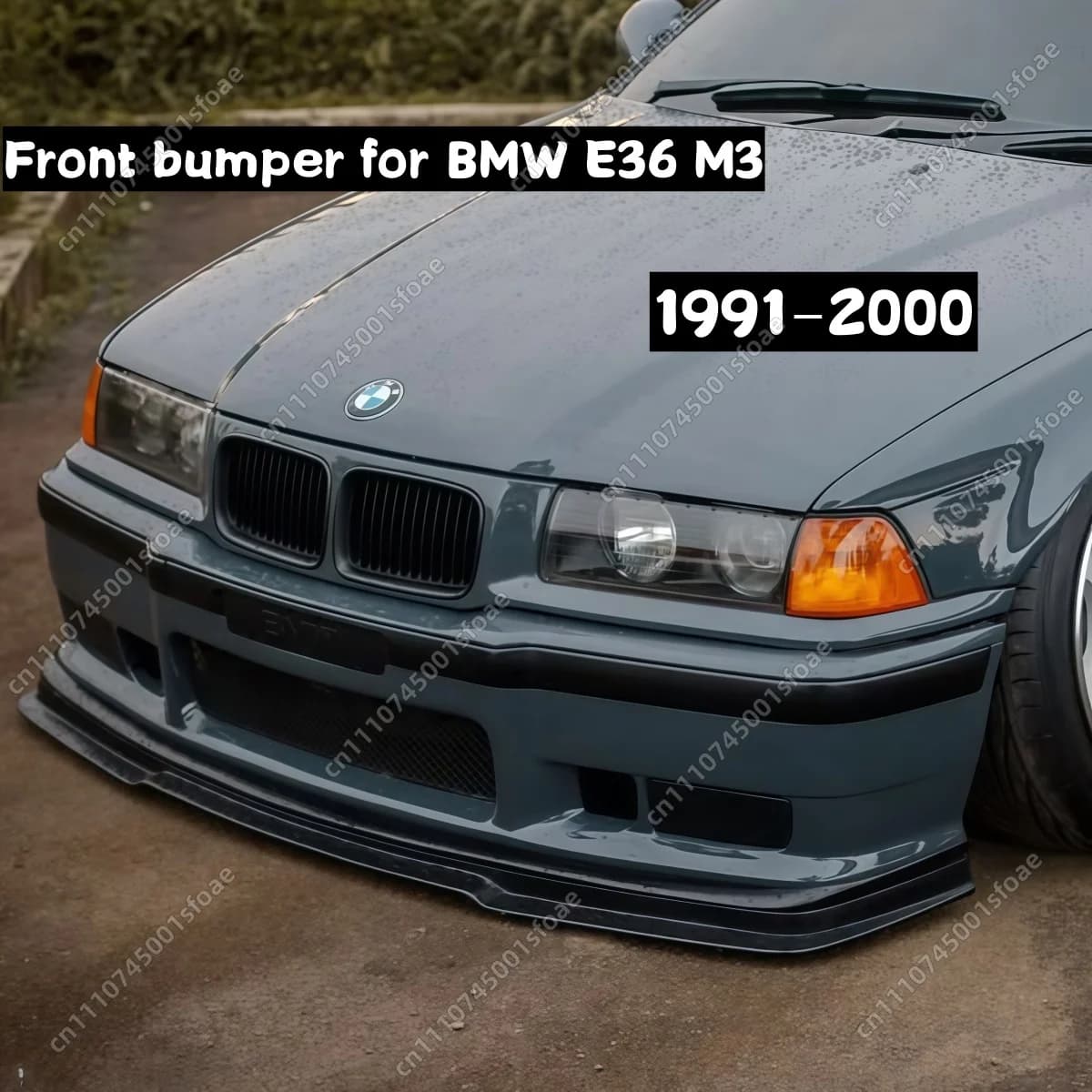 Front Bumper Lip for BMW 3 Series E36 M3 1991-2000 Spoiler Splitter Diffuser Over Bodykits High Quality PP Accessories Tuning