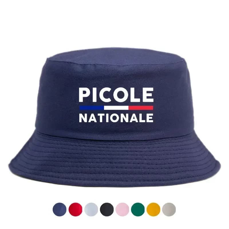 Summer Picole Nationale Bob Man Reversible Bucket Hat Women Cotton Fisherman Cap Unisex Outdoor Sport Sun Activities Panama