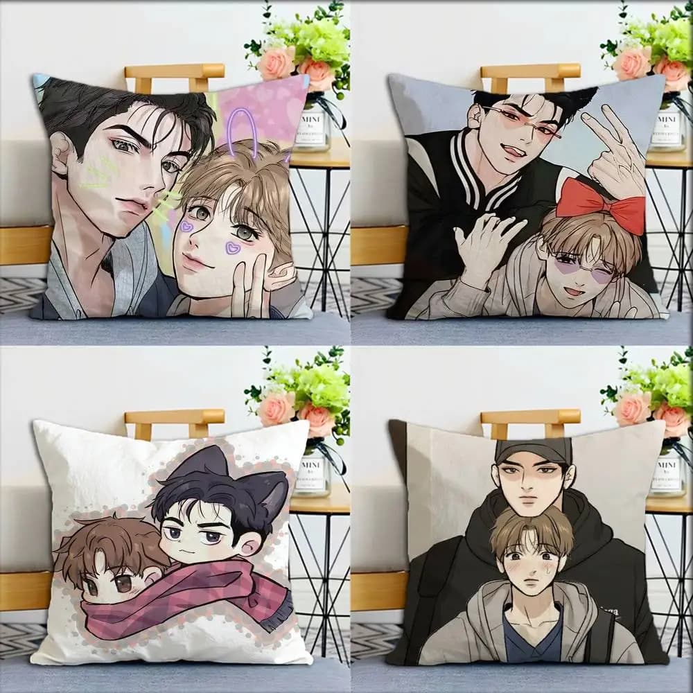 Bl Manhwa Jinx Joo Jaekyung Kim Dan Anime World Federa per cuscino quadrata di varie dimensioni per decorazioni per auto, casa, camera da letto