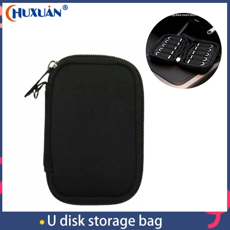 Custodia per chiavetta USB, custodia protettiva, borsa portaoggetti, organizer per accessori elettronici, per chiavetta USB e pen drive