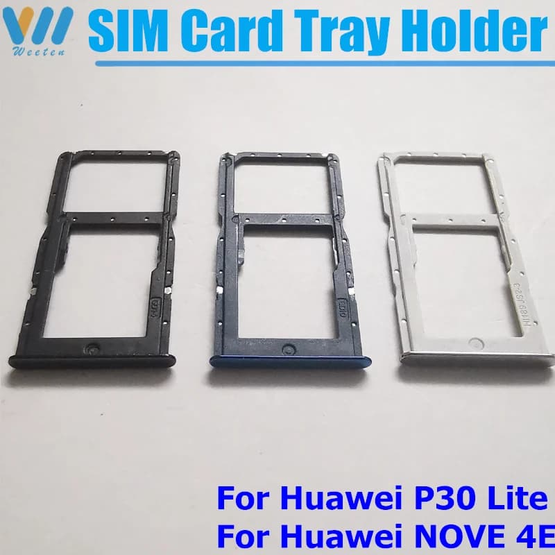 Vassoio Porta SIM per Huawei P30 Lite/NOVA 4E MAR-LX1M MAR-LX2J, Lettore di Schede Micro SD, Adattatore per Slot, Parte di Ricambio P30